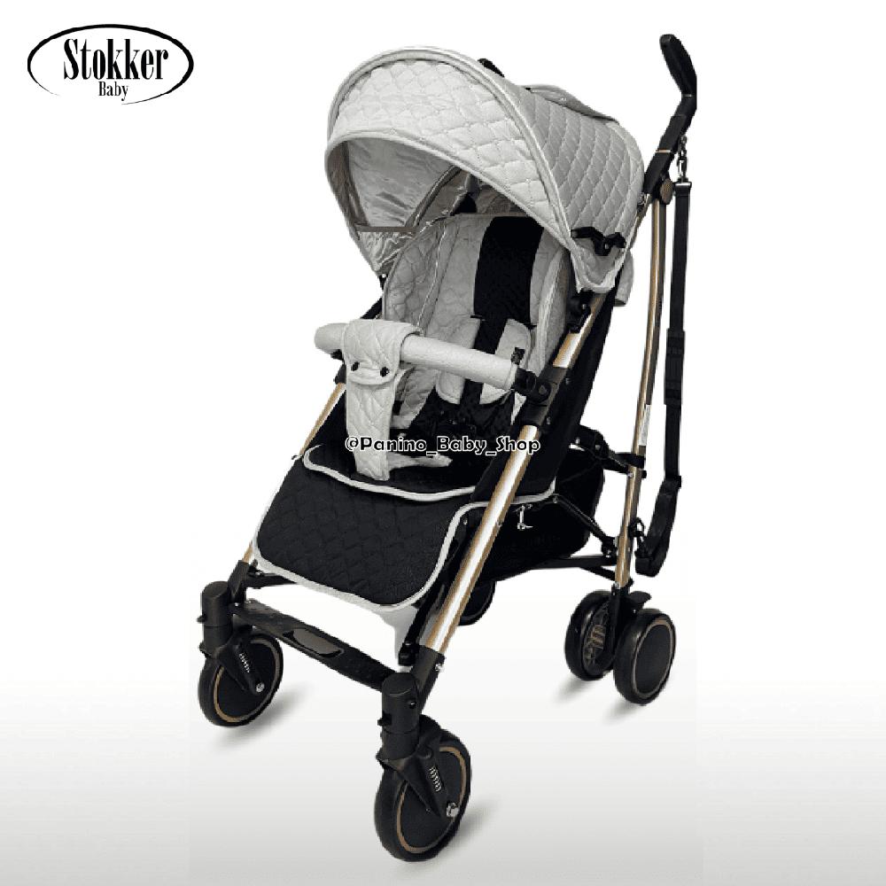 Coche Bastón Plegable Liviano para Bebés -CROSS- Gris CCROSS-001