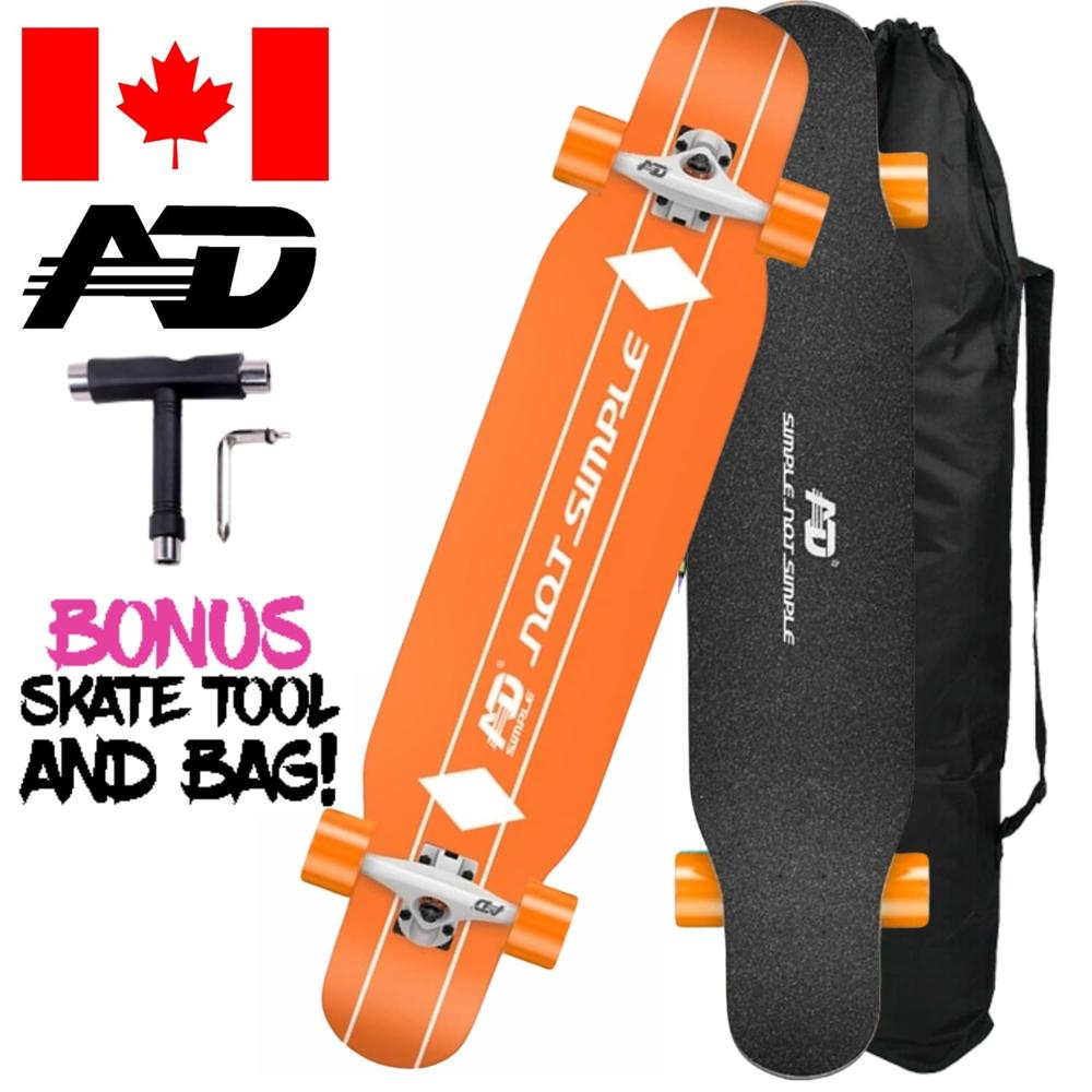 Skate Longboard 42'' Dancing Cruising Downhill - Orange