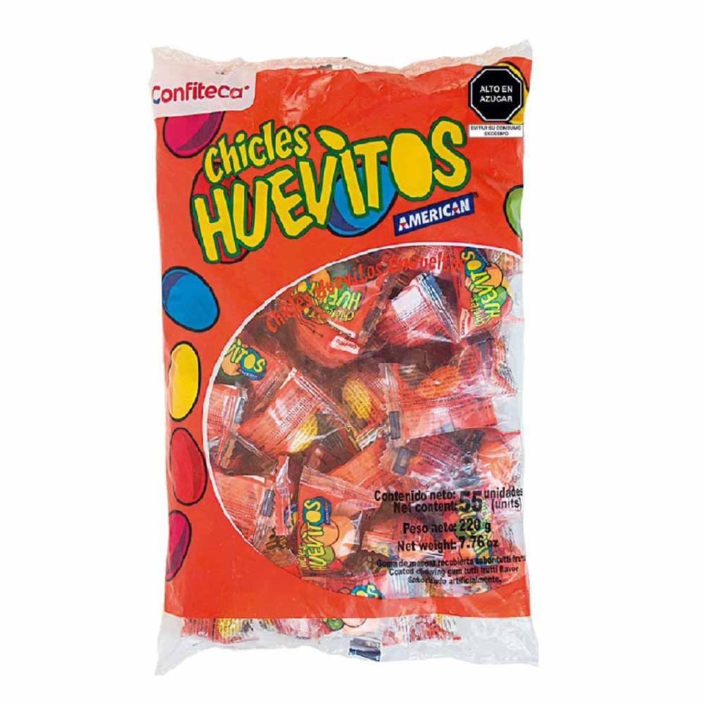Goma de Mascar AMERICAN Huevitos Bolsa 55un