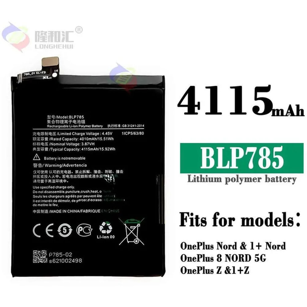 Bateria one plus 8 nord 5g blp785 nuevo-negro