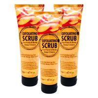 PACK 3 EXFOLIANTE FACIAL Y CORPORAL COLÁGENO 320ML WOKALI