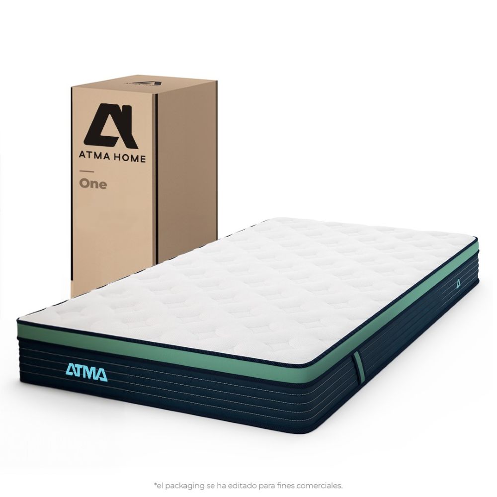 Colchón Atma One 1 Plaza 3 Capas de Espuma 20 cm