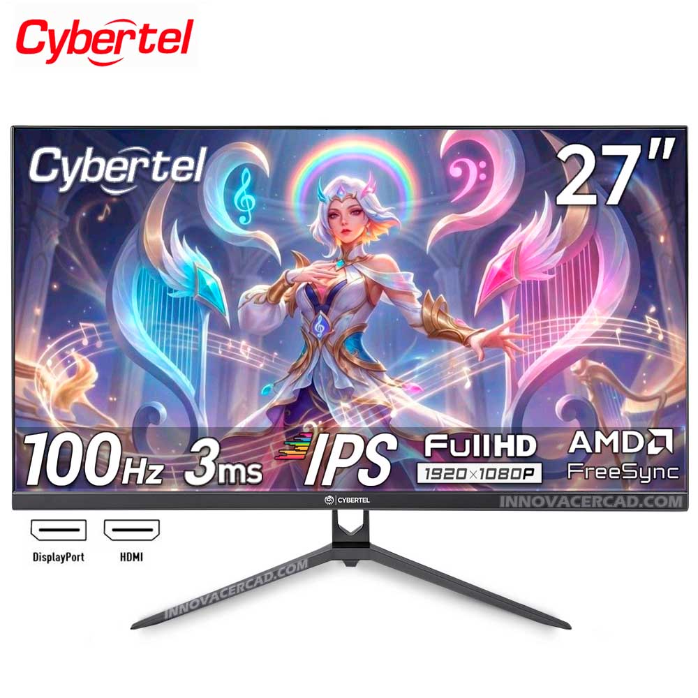 Monitor Gaming Cybertel 27 MO27FF Full HD 1920 x 1080 IPS 100HZ 3MS FreeSync
