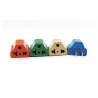 ADAPTADOR UNIVERSAL PLANO 16A 250V COLORES PVC X 2 UNID