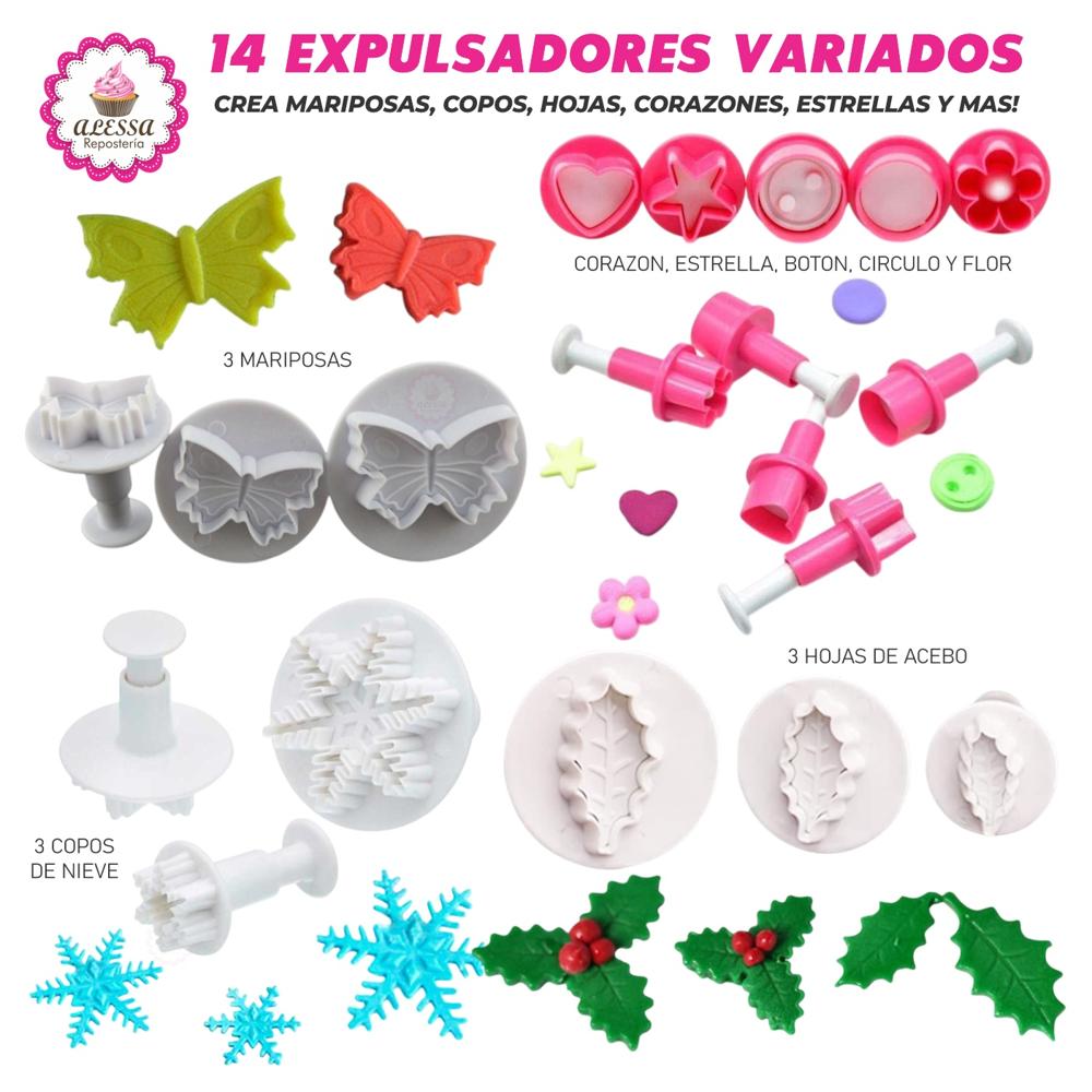 Set Premium de 14 Expulsadores Variados para Repostería