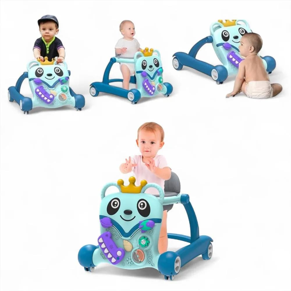 Andador Niños Niñas Unisex Interactivo Panel Juegos  Ruedas Estables Asiento Acolchado Diseño Panda