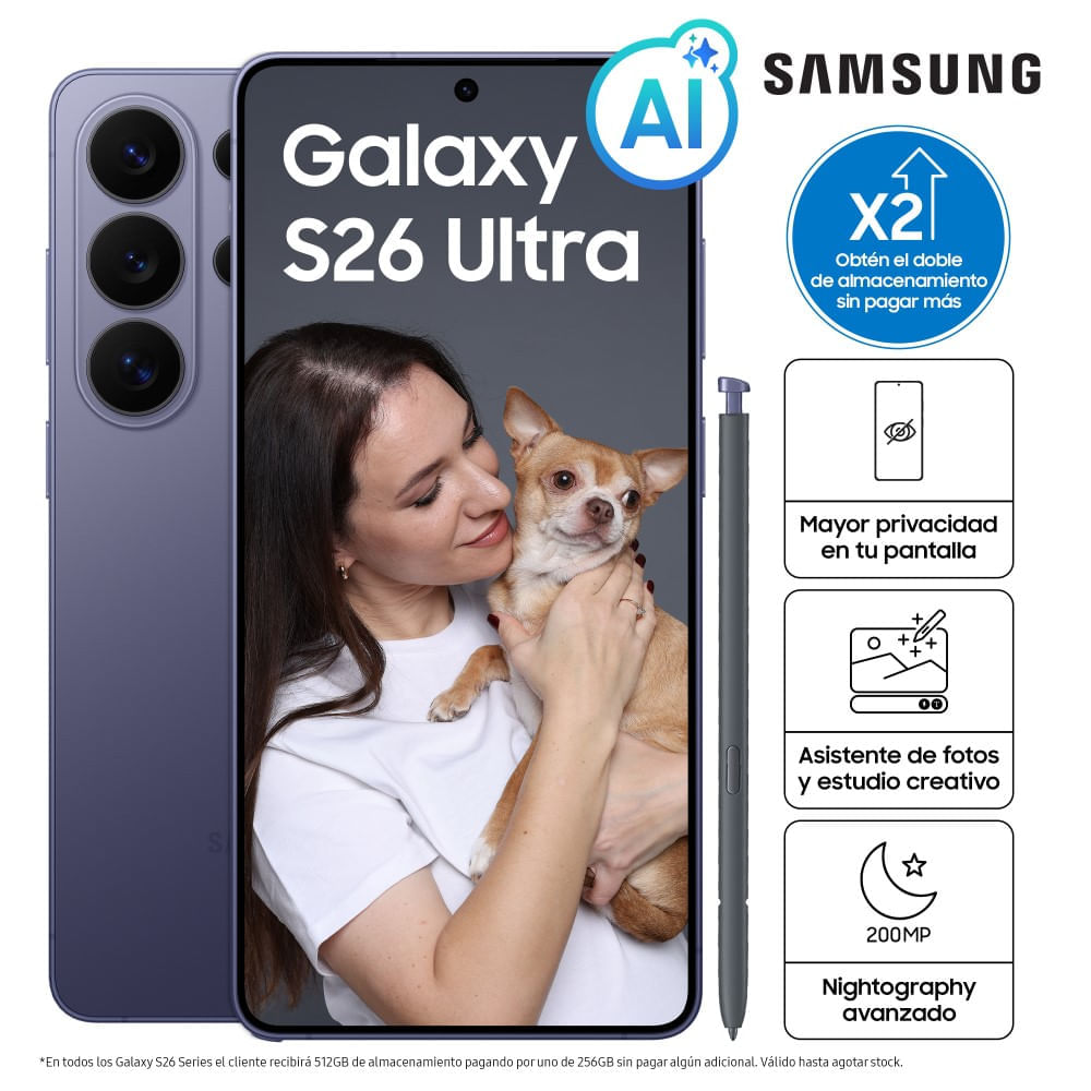 Celular Samsung Galaxy S26 Ultra 512GB Cobalt Violet SM-S948BZVMLTP