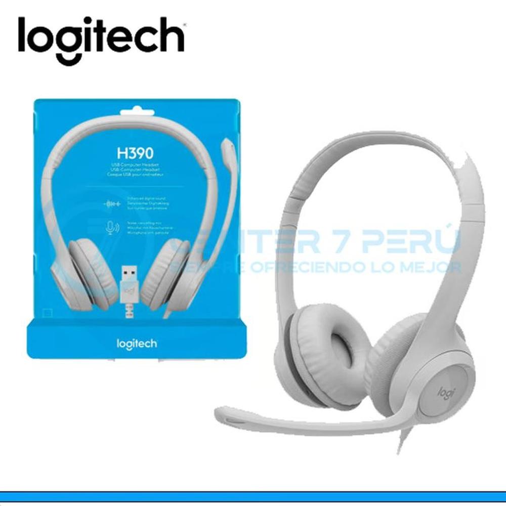 AUDIFONO CMICROF LOGITECH H390 USB NOISE CANCELLING WHITE