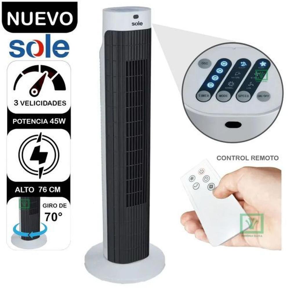Ventilador De Aire Tipo Torre 76cm Blanco Sole  SOLAIR019