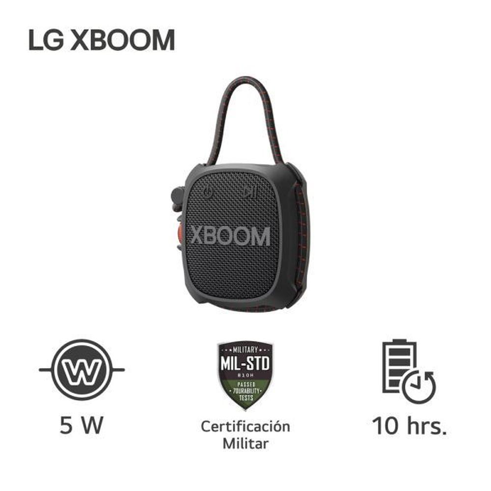 Parlante LG XBOOM Go XG2T 5W Bluetooth Certificación Militar