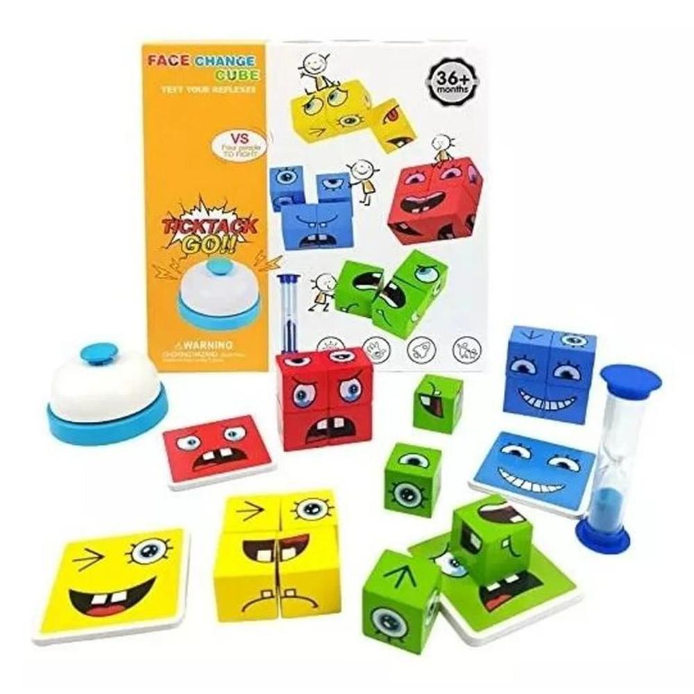 Juego De Mesa Rubik Caras Locas Con Reloj de Arena y Timbre