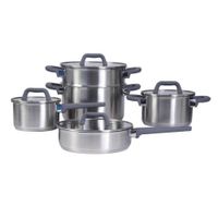 Juego de Ollas 9 piezas Acero inoxidable Oster Beauford