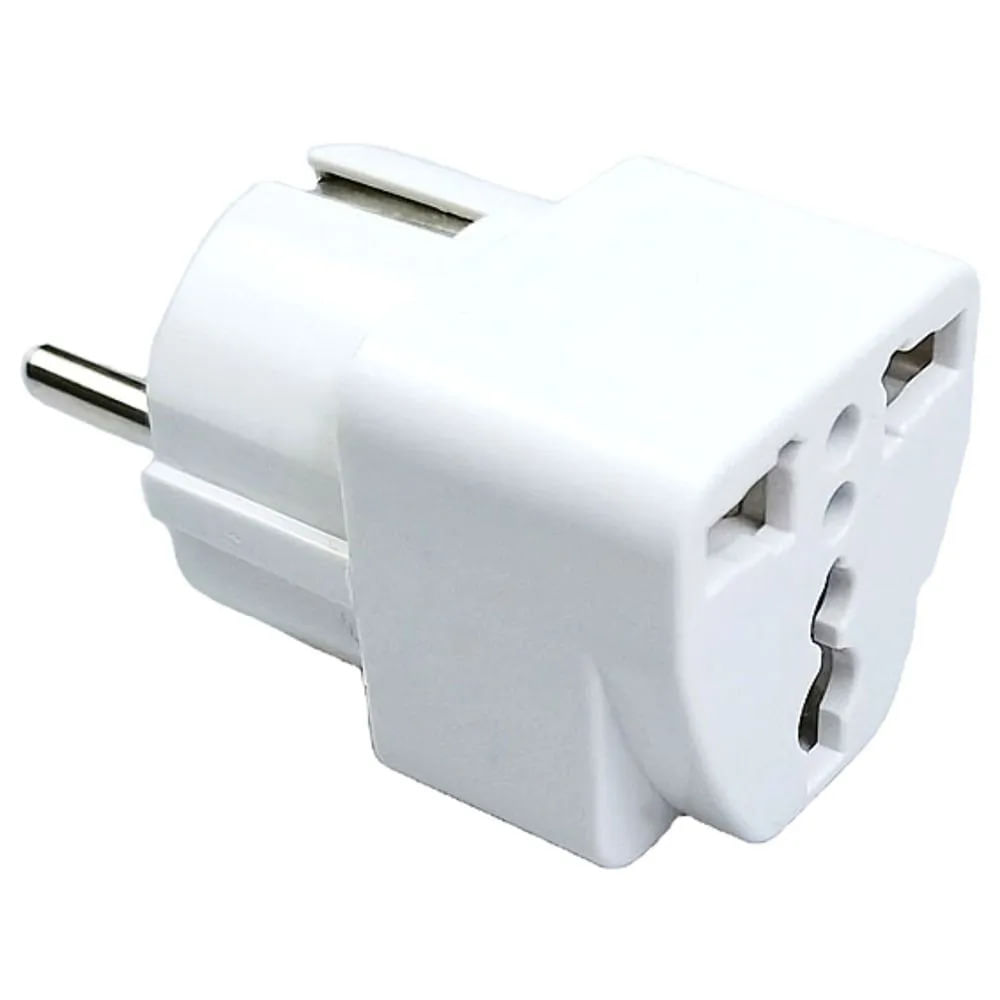 ADAPTADOR UNIVERSAL A SCHUKO 10A -15A 250V PVC