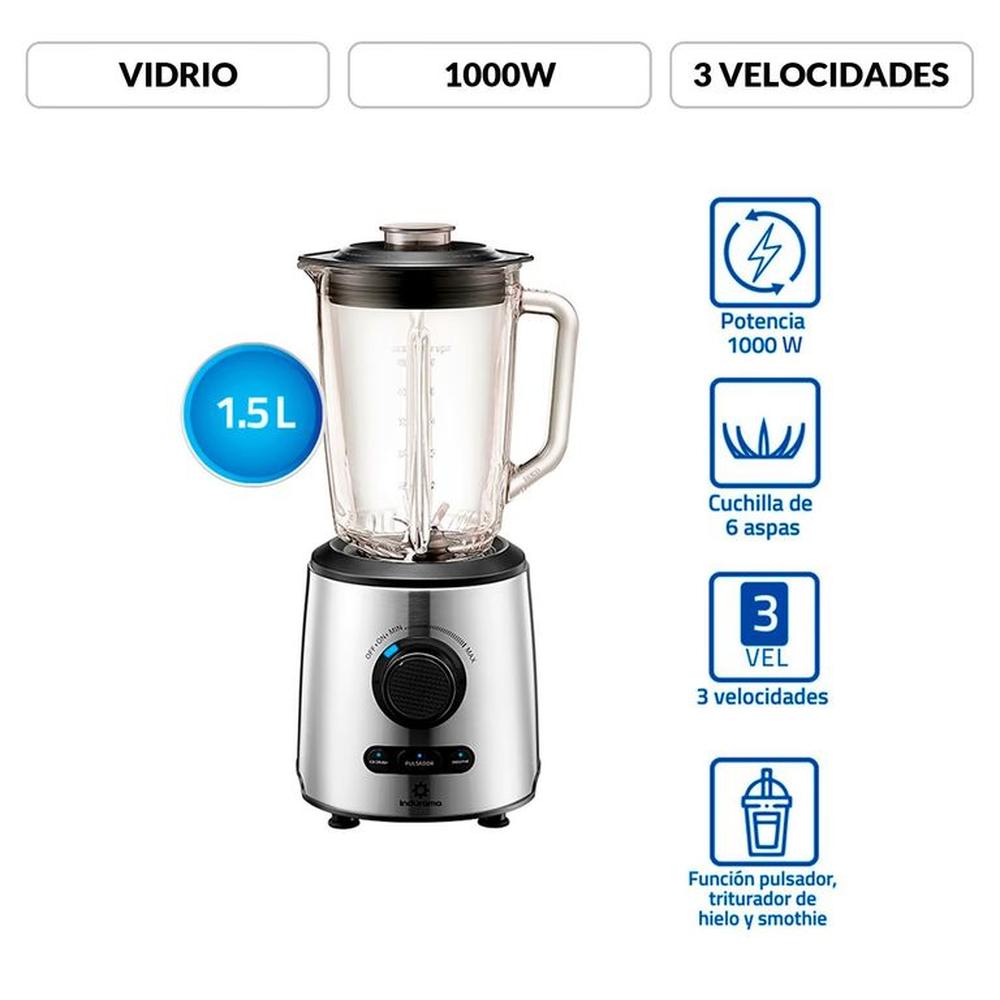 Licuadora  Indurama Li-inx 1.5l Croma 1000w