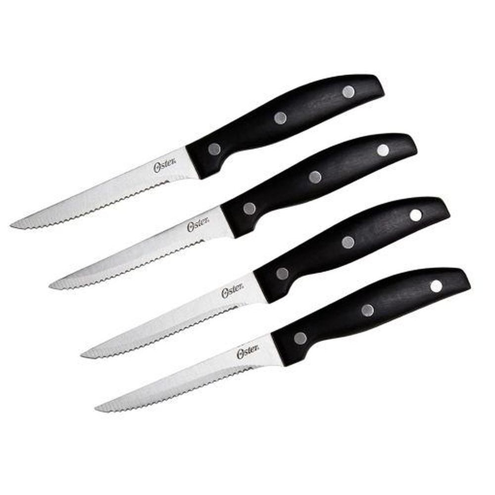 Set de Cuchillos Oster® 4Pzs GRANGER Acero Inoxidable Negro 75681 04
