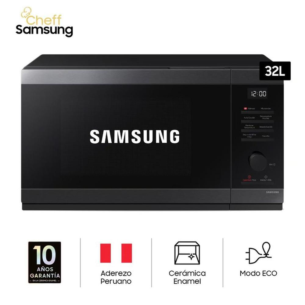 Microondas Samsung 32 Lts - Acero Inoxidable Negro
