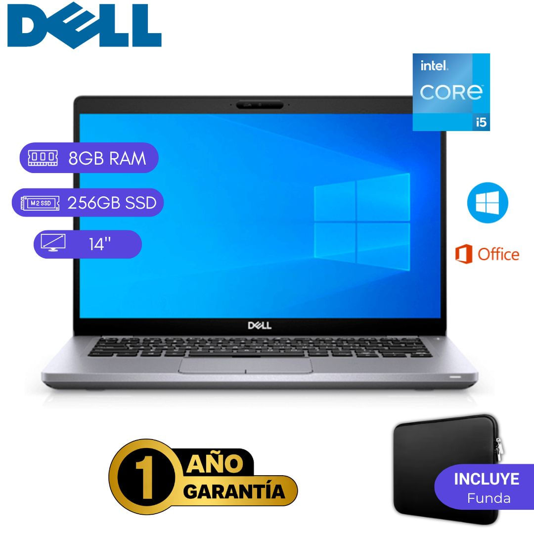 Laptop Semi Nueva Dell Latitude 5410 - Core i5 10MA Gen - 8GB RAM - 256GB SSD - 14