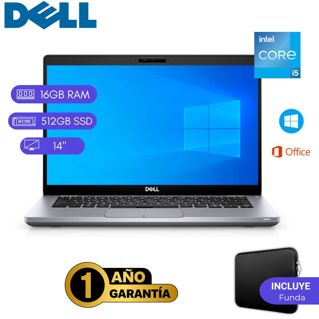 Laptop Semi Nueva Dell Latitude 5410 - Core i5 10ma Gen - 16GB RAM - 512GB SSD - 14