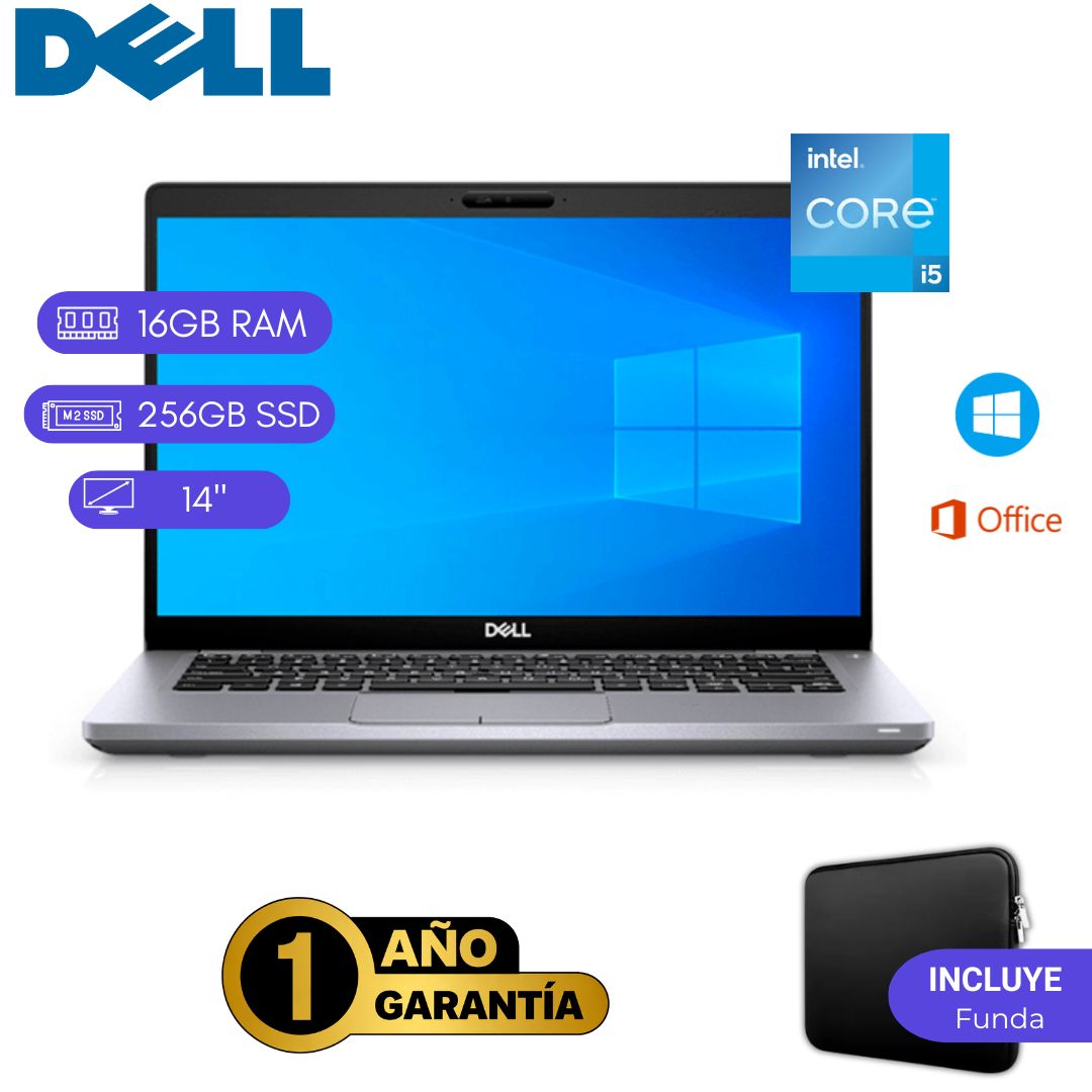 Laptop Semi Nueva Dell Latitude 5410 - Core i5 10ma Gen - 16GB RAM - 256GB SSD - 14