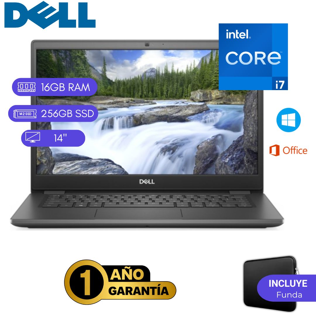 Laptop Semi Nueva Dell Latitude 3410 - Core i7 10ma Gen - 16GB RAM - 256GB SSD - 14 pulgadas
