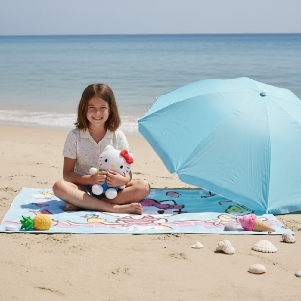 Toalla para Playa Gatita Rosa Piscina 140x70cm