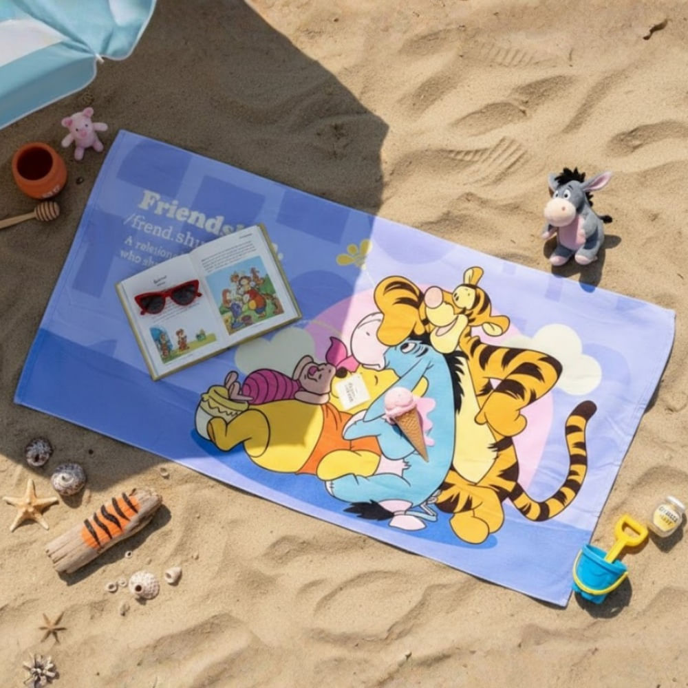 Toalla para Playa Oso Amarillo y Amigos 140x70cm