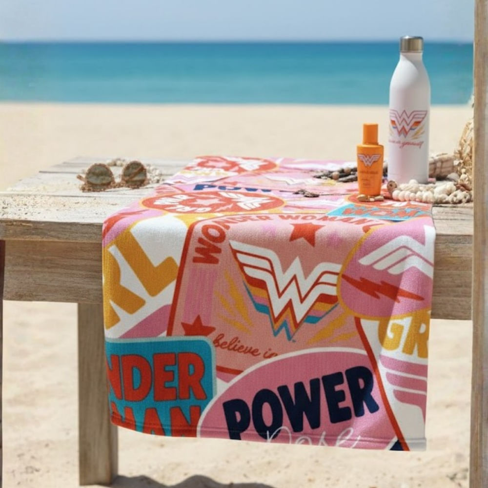 Toalla para Playa Superheroína Icono 140x70cm