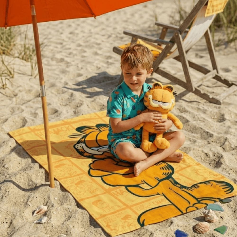 Toalla para Playa Gato Naranja Comic 140x70cm