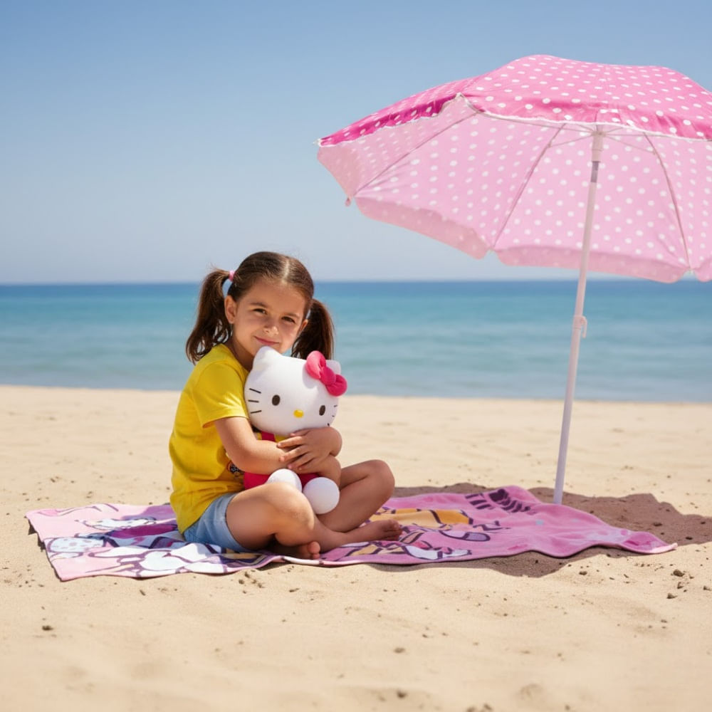 Toalla para Playa Gatita Rosa y Amigos 140x70cm