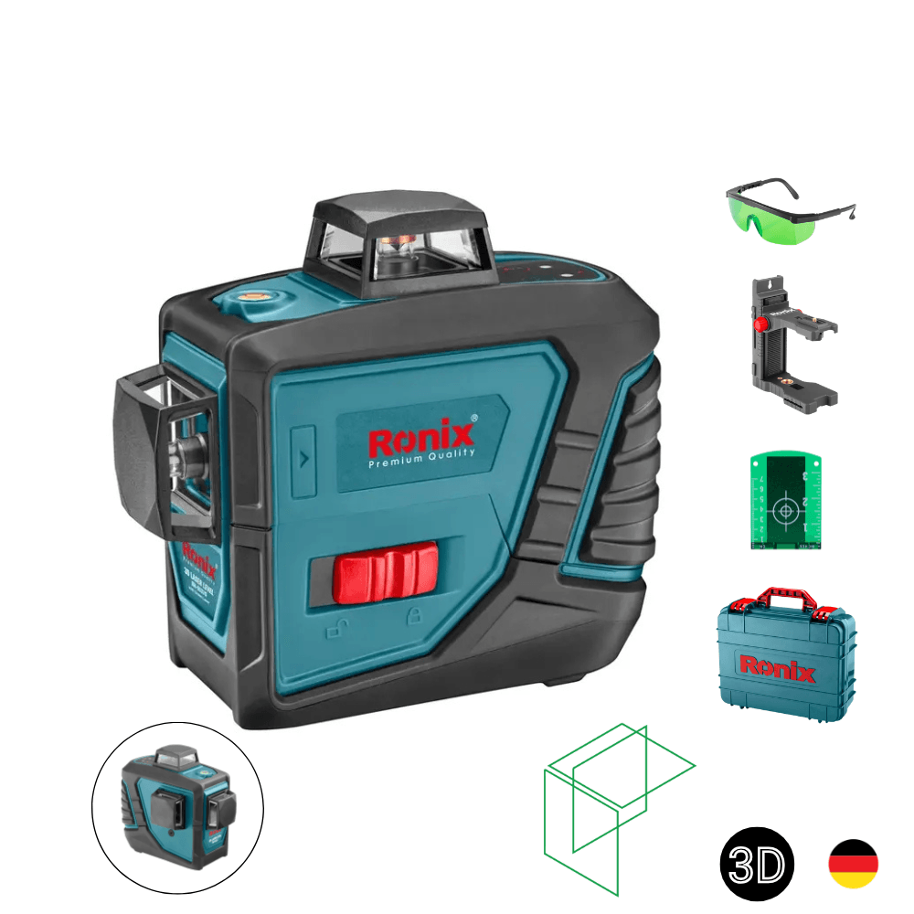 Nivel Láser 3D Luz Verde INDUSTRIAL RONIX RH-9537G