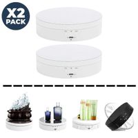 PACK x2 Base Giratoria Eléctrica 3 Velocidades para Exhibición de Productos