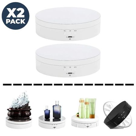PACK x2 Base Giratoria Eléctrica 3 Velocidades para Exhibición de Productos
