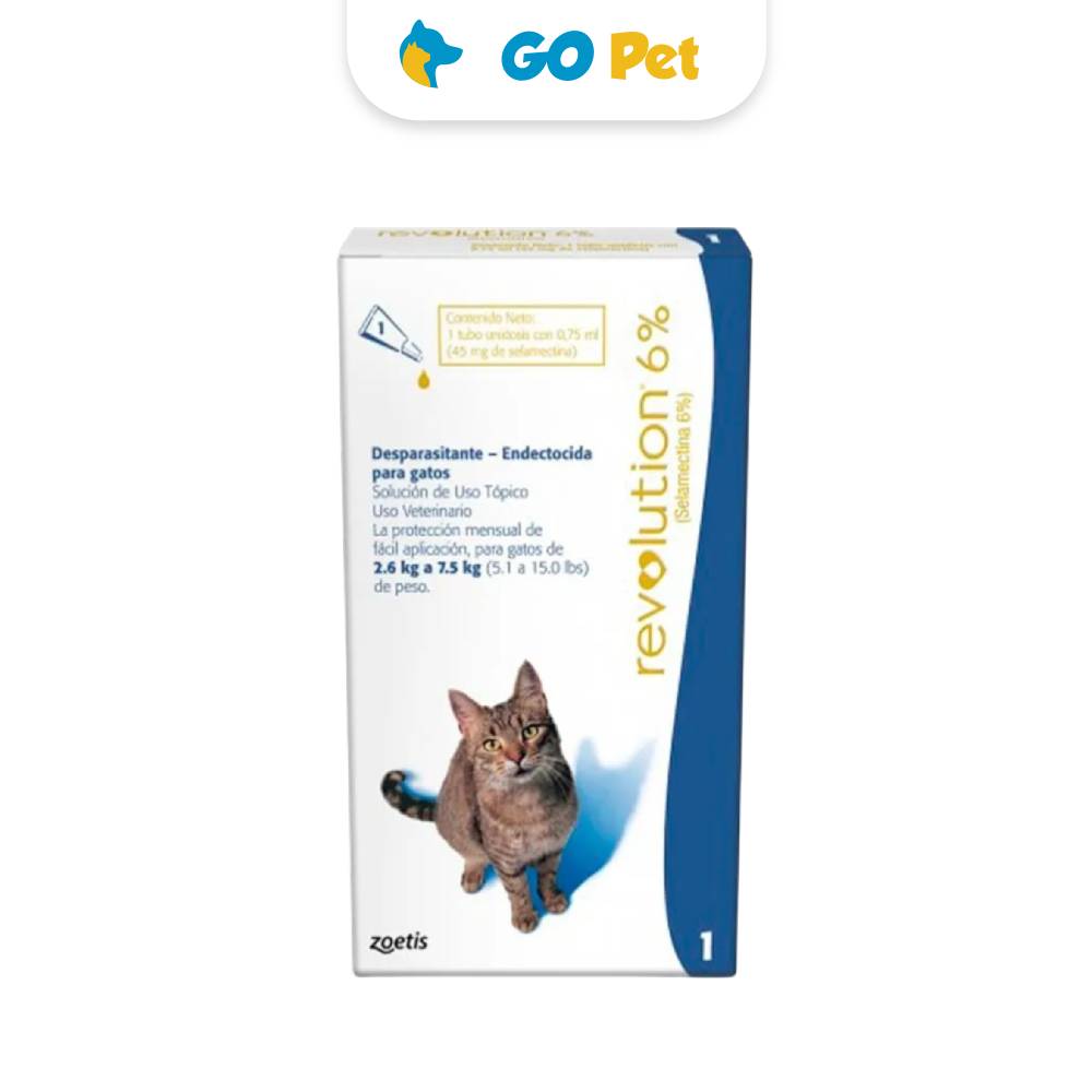 Revolution 6% 0.75 ml. (2.6 –7.5 Kg) x 1 Und