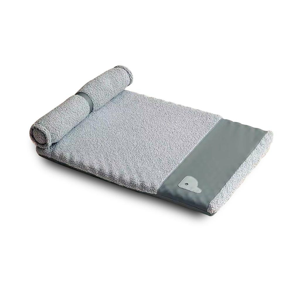 CAMA PARA PERROS CON ALMOHADA FELPA CONEJO GRIS TALLA XL- SG-PK-15-2_XL-GREY SG-PK-15-2_XL-GREY
