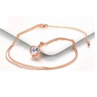 Collar Crystal Heart Enamorada Novia Regalo San Valentín - Genieka