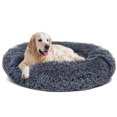 Cama Donut Extra Grande XL 80 cm Felpa Duradera 1-2 Perros
