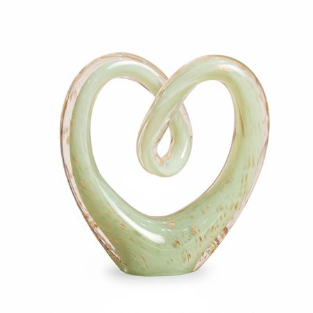 CORAZON DECORATIVO VERDE I VIDRIO MURANO I