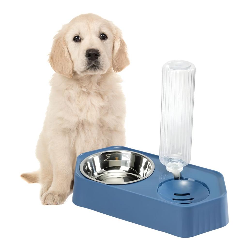 Dispensador AUTOMÁTICO de Botella Talla L para Mascotas AZUL