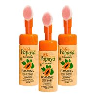 PACK 3 LIMPIADOR FACIAL ESPUMOSO PAPAYA 150ML WOKALI