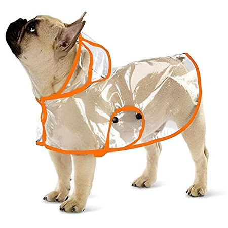CAPA Impermeable de Lluvia para Mascotas Talla 1 NARANJA