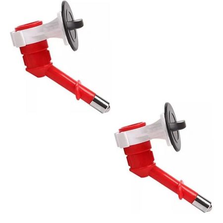 PACK X2 BEBEDERO DISPENSADOR DE AGUA PARA CANIL MASCOTA ROJO