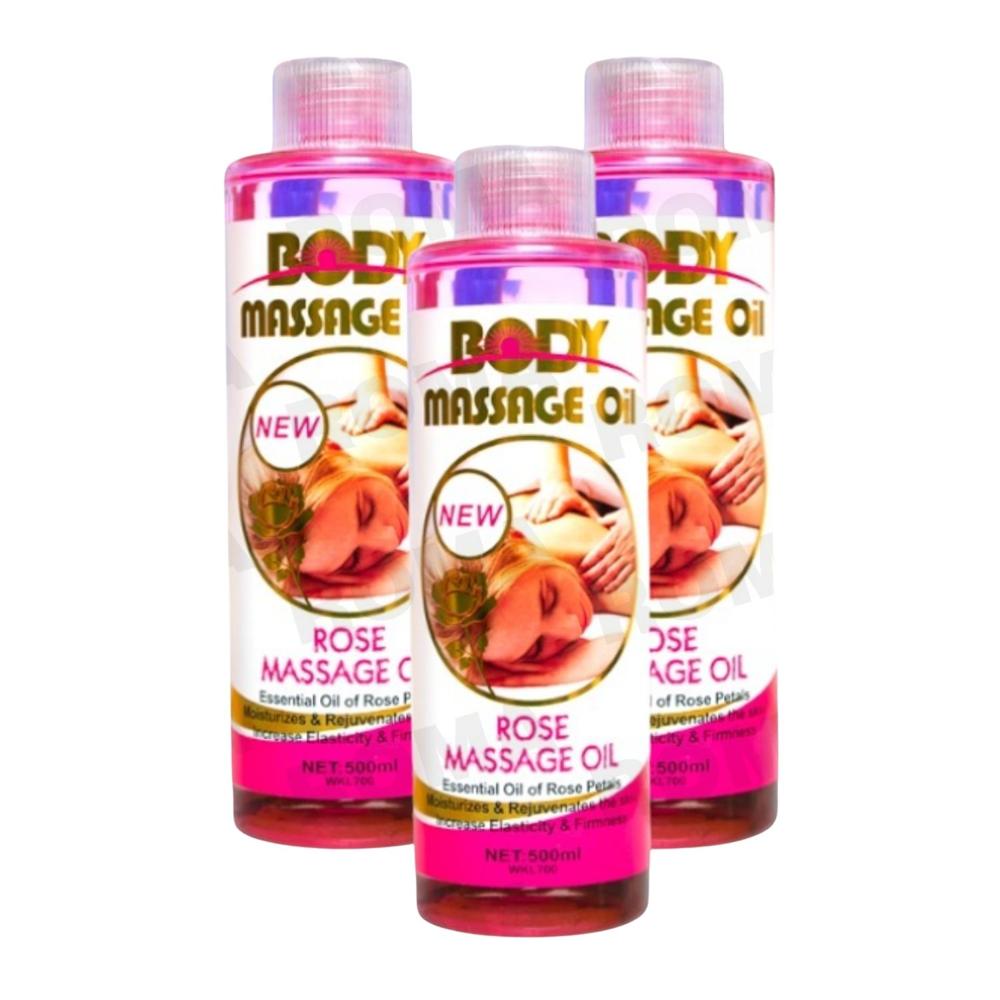 PACK 3 ACEITE CORPORAL ESENCIAL DE ROSAS 500ML WOKALI