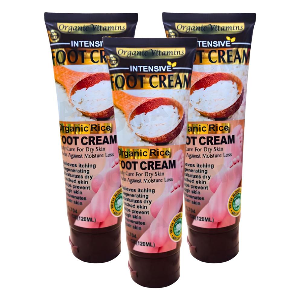 PACK 3 CREMA PARA PIES ARROZ 120ML WOKALI