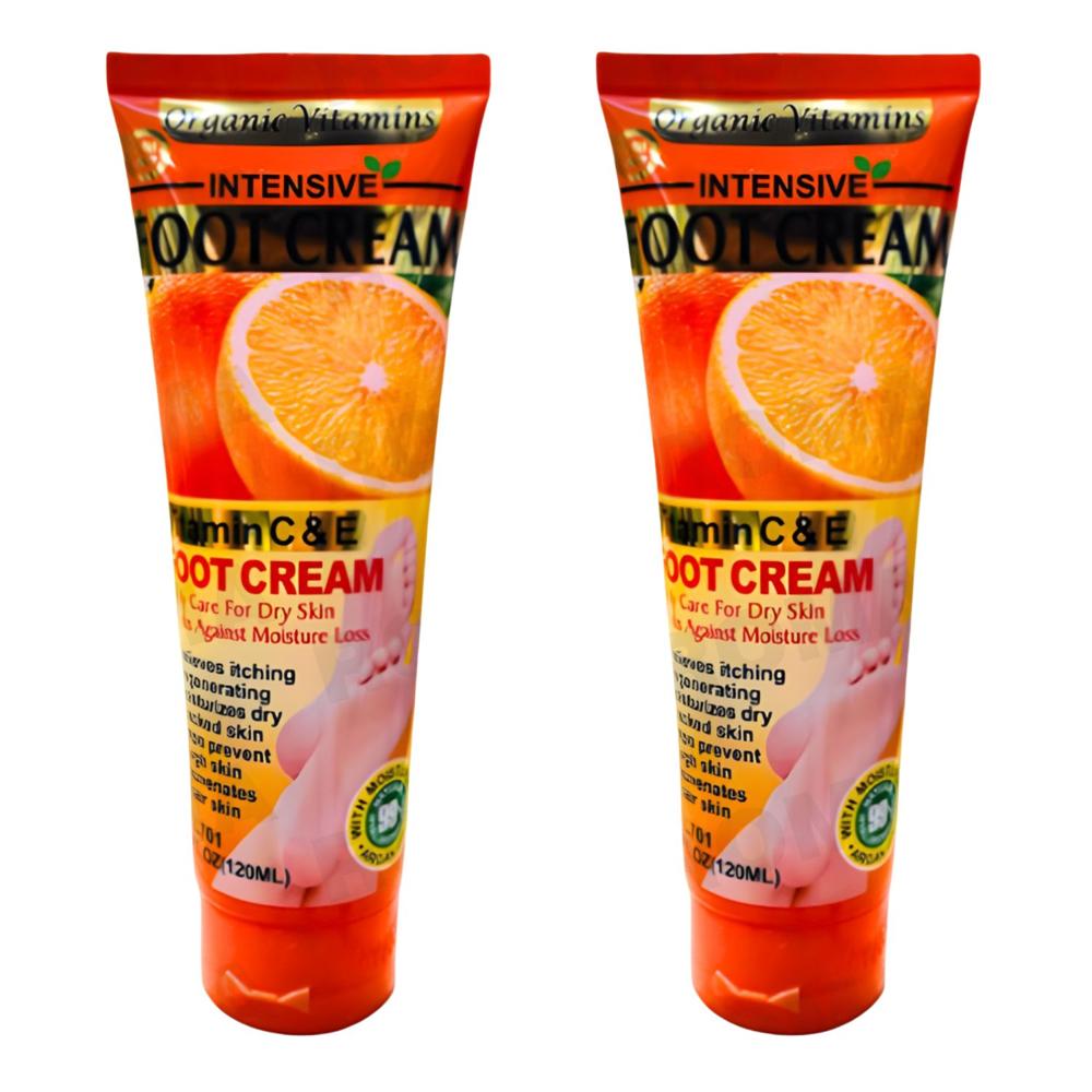 PACK 2 CREMA PARA PIES VITAMINA C Y E 120ML WOKALI