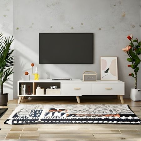 Mesa de TV 75'' Lauren Blanco | Masiva Home