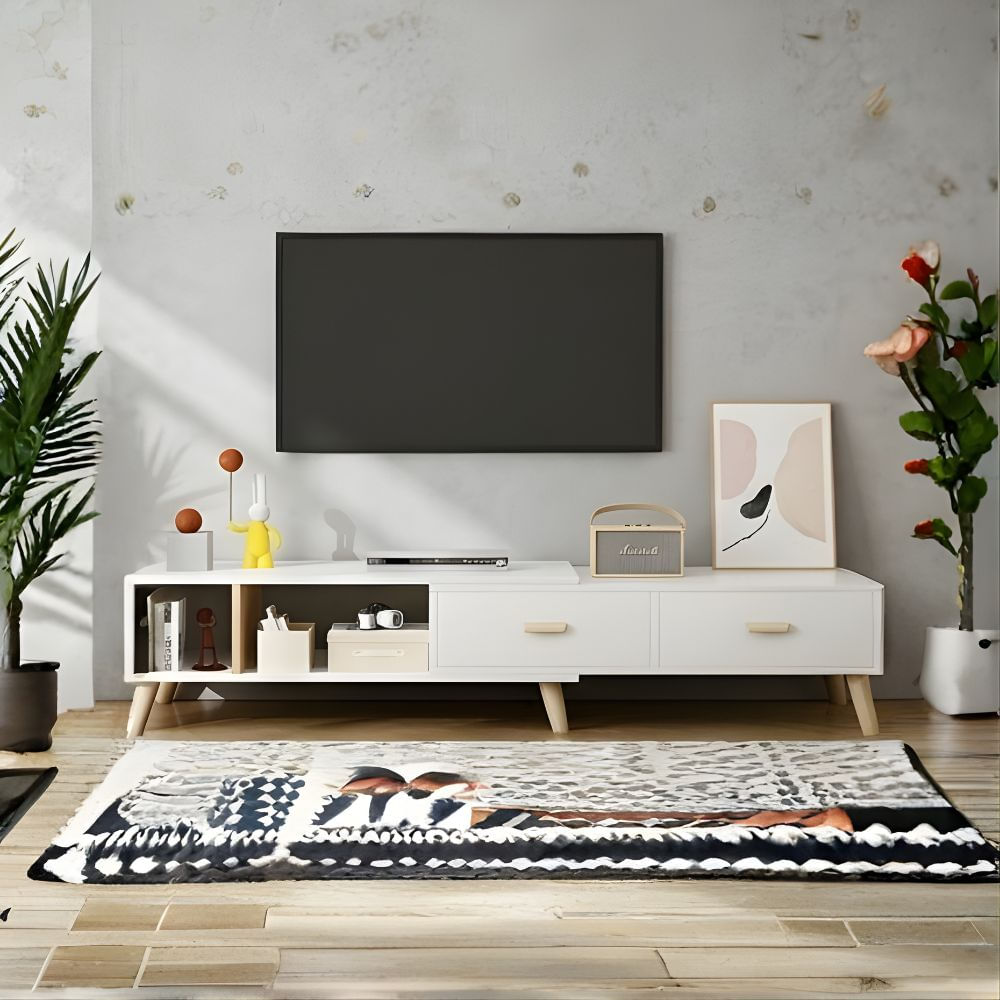 Mesa de TV 75'' Lauren Blanco | Masiva Home