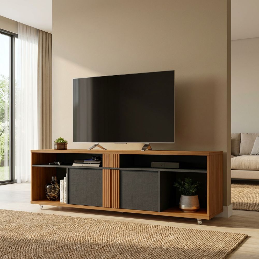 Mesa de TV 70'' Konan Marrón y Negro | Masiva Home