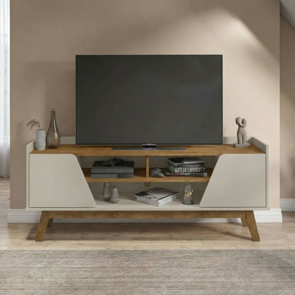 Mesa de TV 60'' Kento Marrón y Beige | Masiva Home