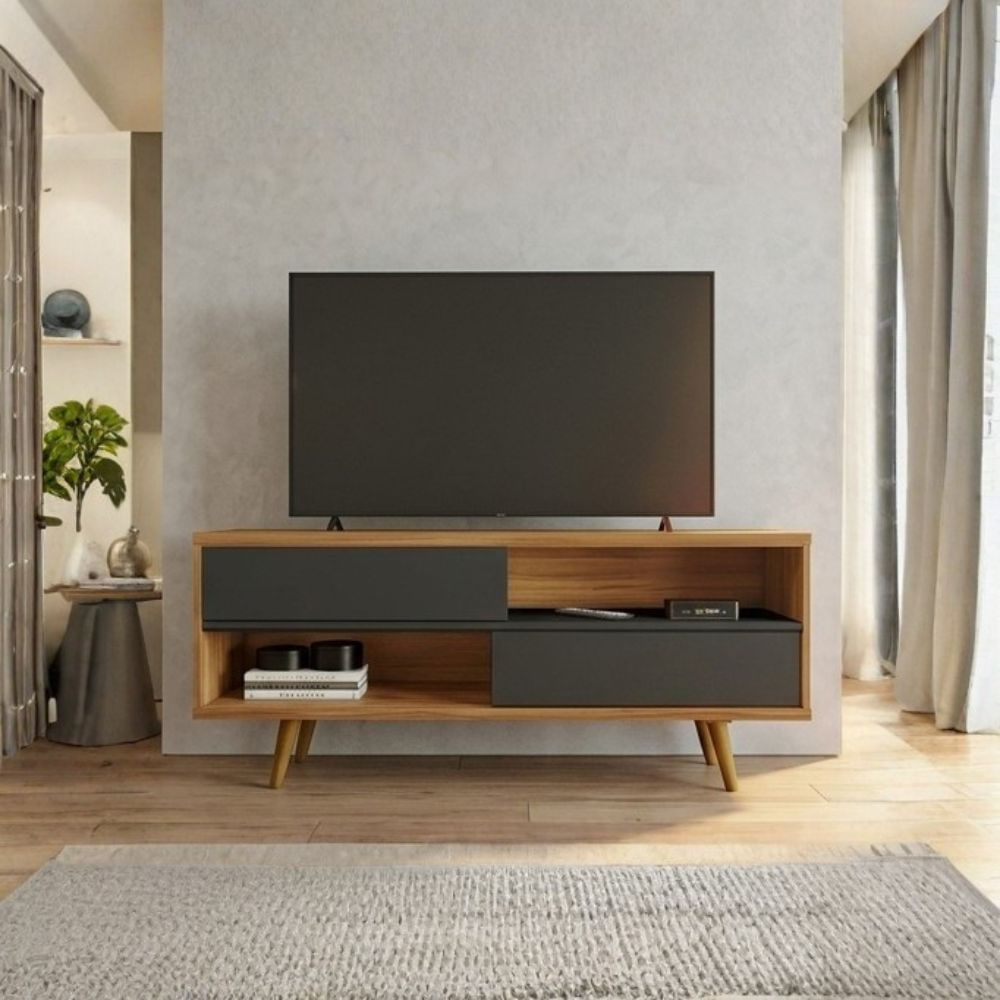 Mesa de TV 50'' Masao Marrón y Plomo | Masiva Home