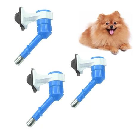 PACK X3 BEBEDERO DISPENSADOR DE AGUA PARA CANIL AZUL